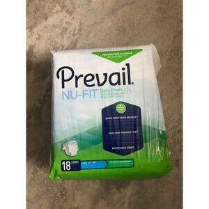 Prevail Nu-Fit Daily Briefs Large 45"-58" 18 Count Maximum Absorbency New